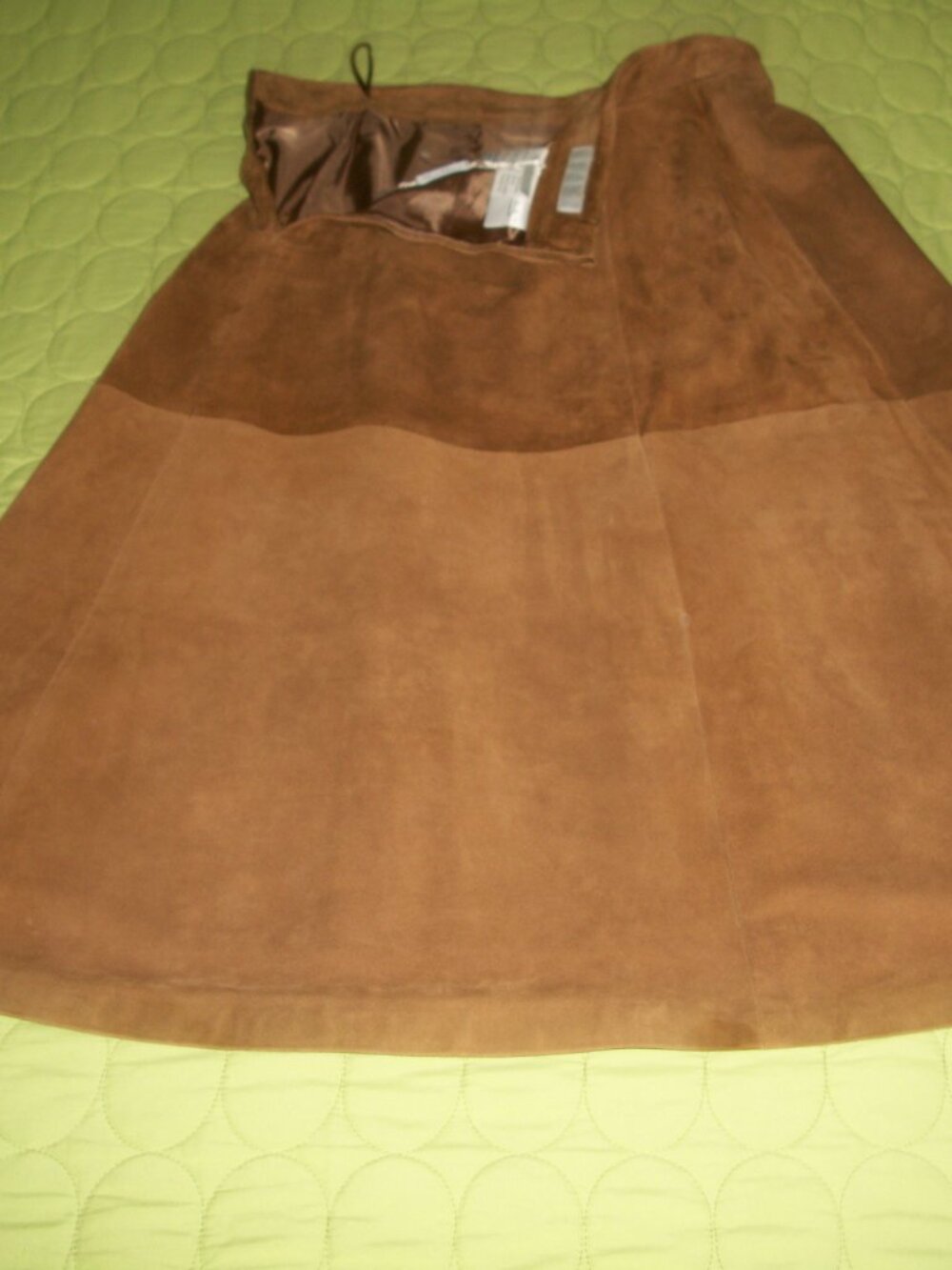 MaxMara Brown Suede A-Line Skirt - Picture 9 of 13